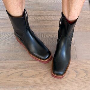 Anthropologie NEW Paloma Barcelo Combat Black Boot Day to evening elevate ❤️🌈